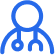 Icono doctor color azul